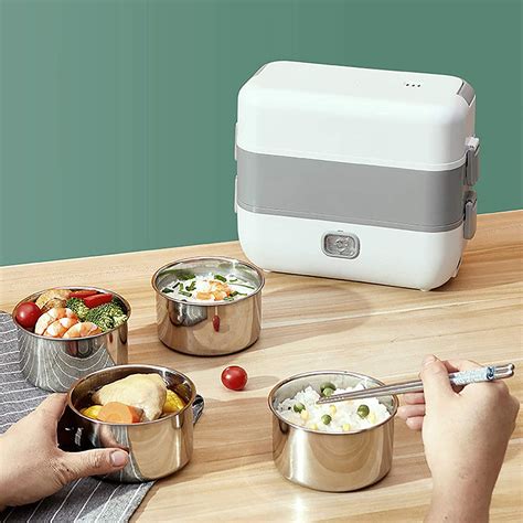 Electric Lunch Box Heating Tiffin Portable Food 